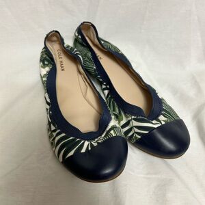 Cole Haan Elbridge Ballet Flats Palm Tropical Canvas Size 6B